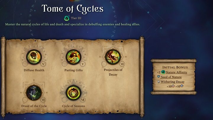 Pasywny bonus tej księgi to +2 punkty więzi natury, źródło natury i zemsta natury - Age of Wonders 4: Księgi Magii - Age of Wonders 4 - poradnik do gry