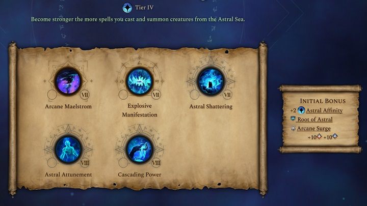 Pasywny bonus tej księgi to +2 punkty więzi astralnej, źródło astralne i tajemne fale - Age of Wonders 4: Księgi Magii - Age of Wonders 4 - poradnik do gry