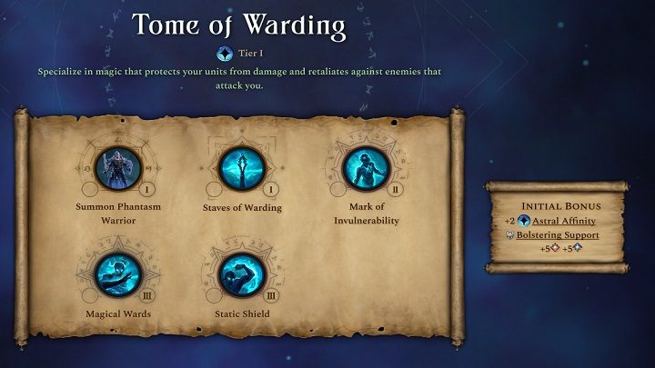 Pasywny bonus tej księgi to +2 punkty więzi astralnej i podtrzymanie wsparcia - Age of Wonders 4: Księgi Magii - Age of Wonders 4 - poradnik do gry