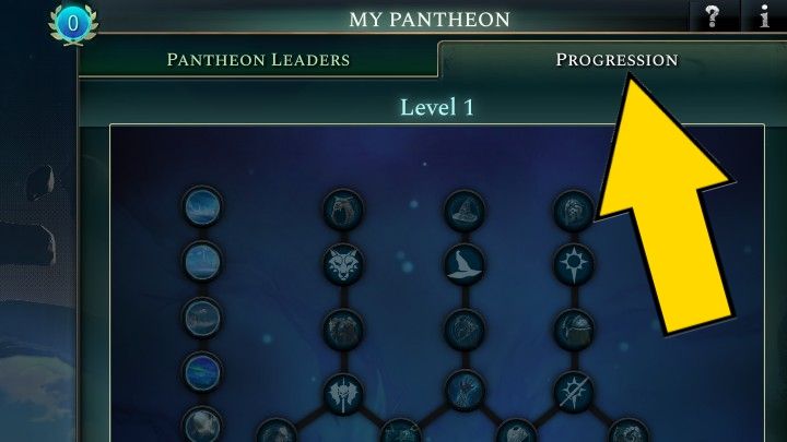 Drzewo rozwoju Panteonu znajduje się w zakładce Postęp (Progression) - Age of Wonders 4: Panteon - Age of Wonders 4 - poradnik do gry