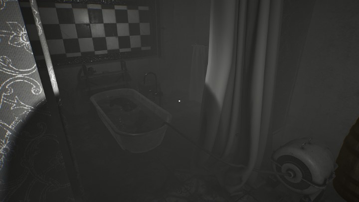W pomieszczeni z wanną, włóżcie końcówkę kabla do wanny - Layers of Fear (2023): Historia Aktora opis przejścia - Layers of Fear 3 - poradnik do gry