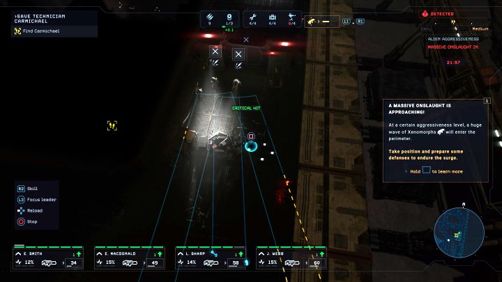 Już po rozpoczęciu zmasowanego natarcia pamiętajcie o - Aliens Dark Descent: Jak odeprzeć zmasowane natarcie? - Aliens Dark Descent - poradnik do gry