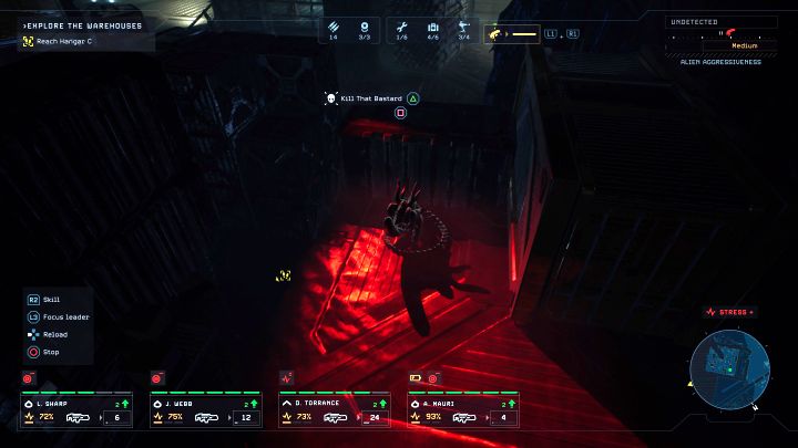 Zanim dojdziecie do królowej radzimy pozbyć się ksenomorfów z wcześniejszych magazynów - Aliens Dark Descent: Boss Królowa obcych w Berkleys Docks - Aliens Dark Descent - poradnik do gry