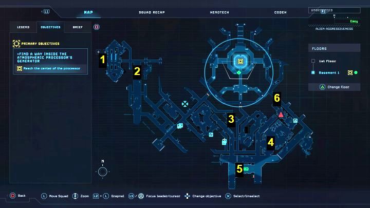 Zadanie z dotarcia do generatora procesora atmosferycznego otrzymacie w misji 6 po tym jak użyjecie windy do zjechania do piwnicy - Aliens Dark Descent: Jak dotrzeć do generatora procesora atmosferycznego w misji 6? - Aliens Dark Descent - poradnik do gry