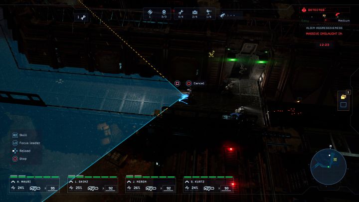 Po wybraniu działka strażniczego z listy umiejętności musicie wybrać miejsce jego rozstawienia i jest to kluczowy krok pod kątem zapewnienia jego przydatności w bitwie - Aliens Dark Descent: Jak obrócić działko strażnicze? - Aliens Dark Descent - poradnik do gry