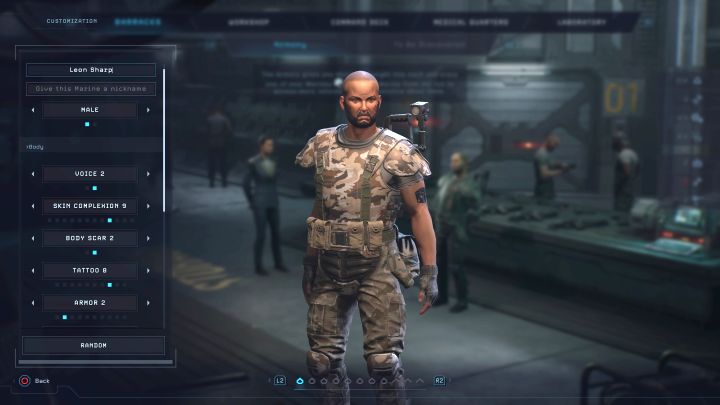 Najważniejsze funkcje edytora postaci to - Aliens Dark Descent: Jak zmienić wygląd marines z oddziału? - Aliens Dark Descent - poradnik do gry