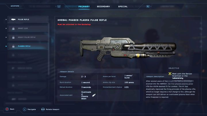 Wymagania: Poziom 10, 300 materiałów - Aliens Dark Descent: Lista najlepszych broni - Aliens Dark Descent - poradnik do gry