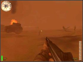 Przede wszystkim pamiętaj o tym, aby możliwie jak najczęściej zerkać na podręczny kompas - Battle Of Kasserine Pass I (2) | MISJA 1 - Tunisia | MoHAA Breakthrough - Medal of Honor: Allied Assault - Breakthrough - poradnik do gry