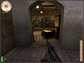 Kolejnym pomieszczeniem, na które musisz uważać jest niewielki składzik z bronią - Bizerte Canal (2) | MISJA 3 - Tunisia | MoH Alied Assault Breakthrough - Medal of Honor: Allied Assault - Breakthrough - poradnik do gry