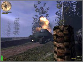 Schowaj się za murkiem na lewo od jeepa - Gela (1) | MISJA 7 - Sicily | Medal of Honor Alied Assault Breakthrough - Medal of Honor: Allied Assault - Breakthrough - poradnik do gry
