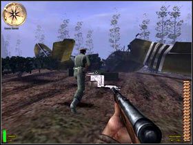 Skieruj się w stronę oznaczonej na kompasie drogi - Gela (1) | MISJA 7 - Sicily | Medal of Honor Alied Assault Breakthrough - Medal of Honor: Allied Assault - Breakthrough - poradnik do gry