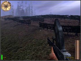 Skieruj się na dół a następnie do drzwi prowadzących na pole, na którym niedawno pojawili się wrogowie - Gela (2) | MISJA 7 - Sicily | Medal of Honor Alied Assault Breakthrough - Medal of Honor: Allied Assault - Breakthrough - poradnik do gry