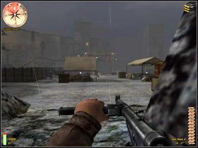 Kolejni snajperzy są w budynku po lewej (pierwsze piętro) oraz za rogiem w budynku na wprost - Monte Cassino II (2) | MISJA 9 - Italy | MoHAA Breakthrough - Medal of Honor: Allied Assault - Breakthrough - poradnik do gry