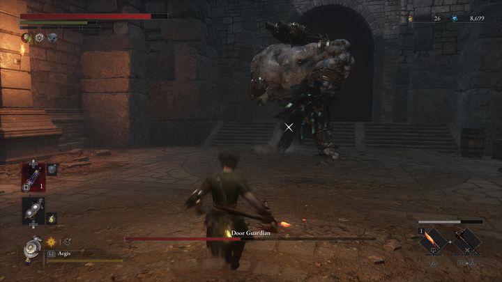 Dobrym pomysłem będzie prowokowanie bossa do użycia skoku, trzymając odpowiedni dystans - Lies of P: Jak pokonać bossa Strażnika drzwi? - Lies of P - poradnik do gry