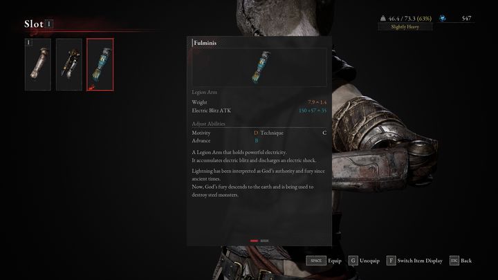 Do tego dochodzi Fulminis, który pozwala razić wrogów prądem - Lies of P: Ręka legionu - Lies of P - poradnik do gry