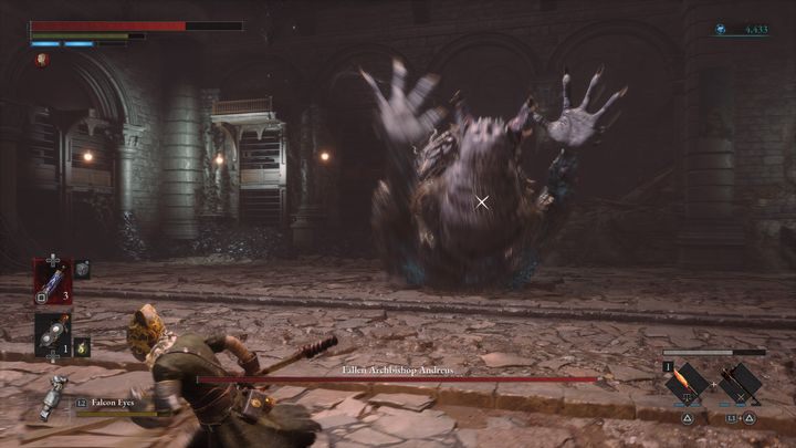 Jeśli boss podniesie ręce w górę, po krótkiej chwili uderzy nimi w ziemię - Lies of P: Jak pokonać bossa Upadły arcybiskup Andreus? - Lies of P - poradnik do gry