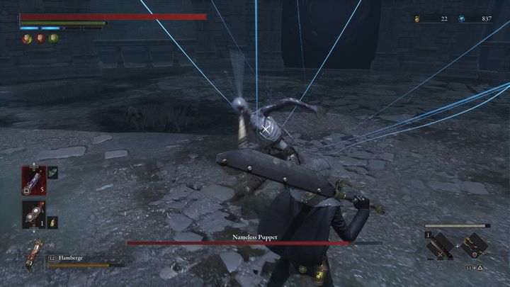 Boss posiada również serię czterech ataków - Lies of P: Jak pokonać bossa Bezimienna Marionetka? - Lies of P - poradnik do gry