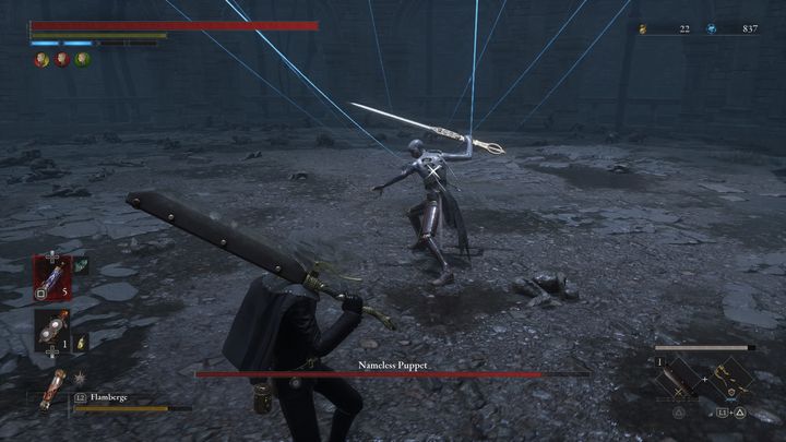 Bezimienna Marionetka posiada również w zanadrzu sekwencję 6 ciosów - Lies of P: Jak pokonać bossa Bezimienna Marionetka? - Lies of P - poradnik do gry