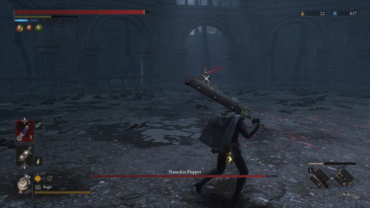 Na drugą fazę walki, która nastąpi, gdy zbijecie pasek zdrowia bossa do zera, zalecamy wyposażyć się w broń, która posiada zdolność obronną, parującą ataki przeciwnika - Lies of P: Jak pokonać bossa Bezimienna Marionetka? - Lies of P - poradnik do gry