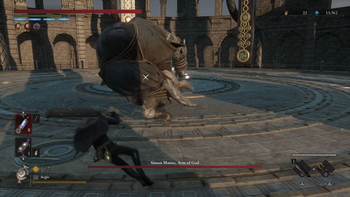 Boss zazwyczaj atakuje swoimi rękoma i bronią - Lies of P: Jak pokonać bossa Simon Manus, Ręka Boga / Simon Manus, Przebudzony Bóg? - Lies of P - poradnik do gry