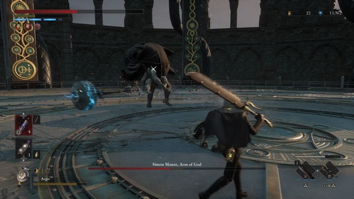 Rzadko się to zdarza, aczkolwiek raz na jakiś czas Simon Manus może wpaść w szał, zacznie wtedy atakować wszystko wokół siebie - Lies of P: Jak pokonać bossa Simon Manus, Ręka Boga / Simon Manus, Przebudzony Bóg? - Lies of P - poradnik do gry