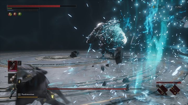 Boss ma kilka opcji jak zacząć pojedynek - Lies of P: Jak pokonać bossa Simon Manus, Ręka Boga / Simon Manus, Przebudzony Bóg? - Lies of P - poradnik do gry