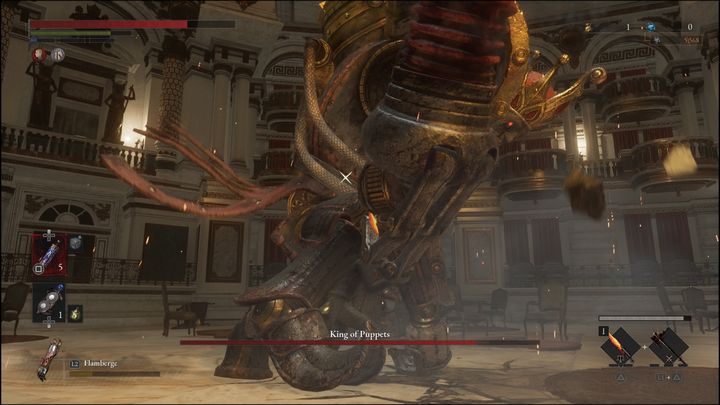 Ruch, o którym mowa, to pełen obrót, podniesienie ręki i uderzenie nią w Waszą postać - Lies of P: Jak pokonać bossa Król Marionetek / Romeo, Król Marionetek? - Lies of P - poradnik do gry