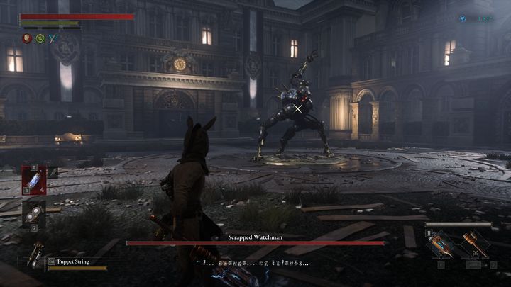 Gdy boss podniesie dłoń w górę, wykona nią ruch podobny do pchnięcia mieczem - Lies of P: Porzucony stróż - Lies of P - poradnik do gry