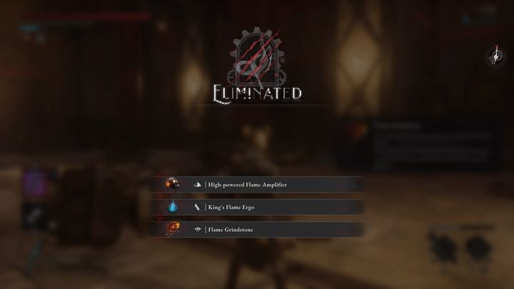 Za pokonanie bossa Płomień Króla, Fuoco otrzymacie 7081 Ergo, Potężny wzmacniacz płomienia, Ergo Płomienia Króla oraz gest Kamień szlifierski - płomień - Lies of P: Jak pokonać bossa Płomień Króla, Fuoco? - Lies of P - poradnik do gry