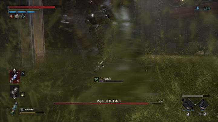 Boss może od czasu do czasu wykonać również obrotowy atak, który sprawi, że stworzy falę uderzeniową - Lies of P: Jak pokonać bossa Marionetka przyszłości? - Lies of P - poradnik do gry