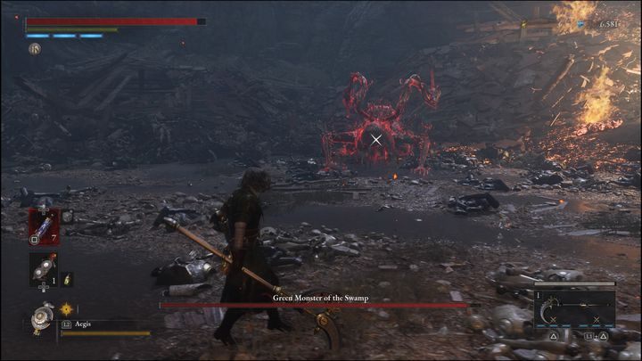 Po wejściu na arenę, boss może zaatakować Was na dwa sposoby - Lies of P: Jak pokonać bossa Zielonego potwora z bagna / Zielonego potwora marionetkożercę? - Lies of P - poradnik do gry