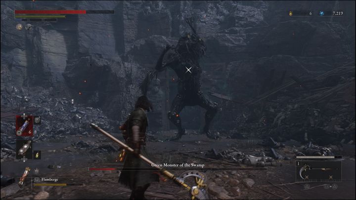 Zielony potwór z bagien może stanąć na dwóch nogach i zacząć atakować - Lies of P: Jak pokonać bossa Zielonego potwora z bagna / Zielonego potwora marionetkożercę? - Lies of P - poradnik do gry