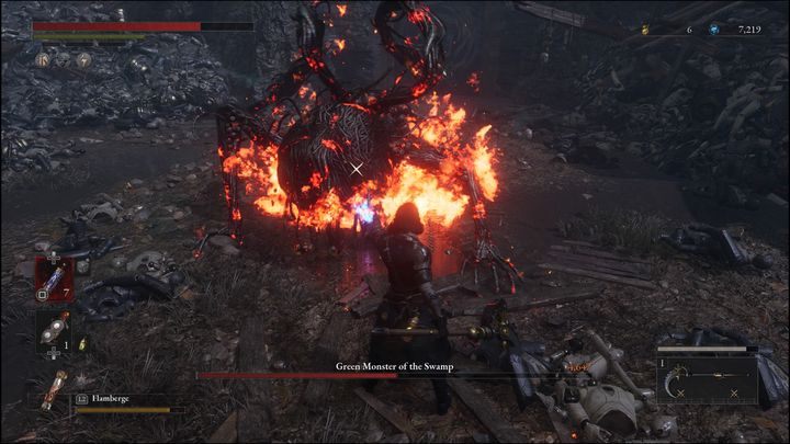 Ostatnim atakiem, jakim może zaskoczyć ten boss, jest seria ataków - Lies of P: Jak pokonać bossa Zielonego potwora z bagna / Zielonego potwora marionetkożercę? - Lies of P - poradnik do gry