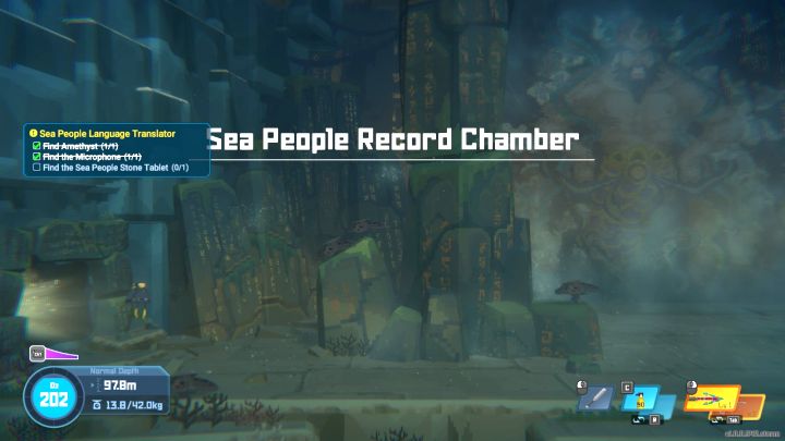 Potwierdźcie chęć wpłynięcia do nowej lokacji (mały osobny obszar) - Dave the Diver: Jak zdobyć Sea People Stone Tablet w Record Chamber? - Dave the Diver - poradnik do gry