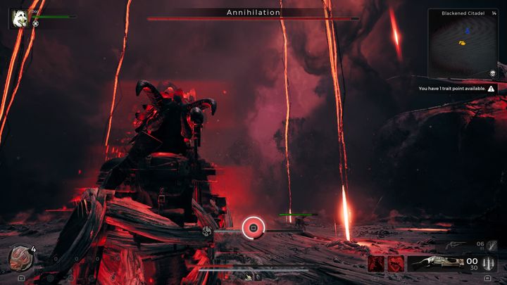 Jeśli nie zdążycie wykonać uniku w momencie, gdy boss wbije miecz w ziemię, zostaniecie unieruchomieni - Remnant 2: Jak pokonać Annihilation? - Remnant 2 - poradnik do gry