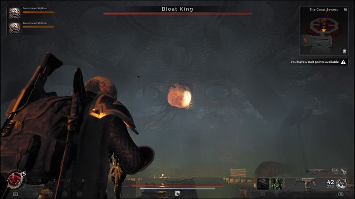 Jego słabym punktem jest kula po zniszczeniu pancerza, którą wyrzuca co jakiś czas na powierzchnię ze swojego ciała - Remnant 2: Jak pokonać Bloat King? - Remnant 2 - poradnik do gry