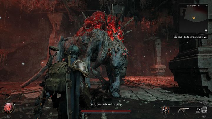 Przed walką z Corrupted Ravager, musicie podjąć decyzję odnośnie jego, a innego stworzenia - The Doe - Remnant 2: Jak pokonać Corrupted Ravager? - Remnant 2 - poradnik do gry