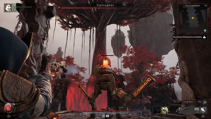 Unieruchamiając strażnika, zmuszacie Corruptora do tego, aby wyłonił się ze swojego miejsca - Remnant 2: Jak pokonać Corruptor? - Remnant 2 - poradnik do gry