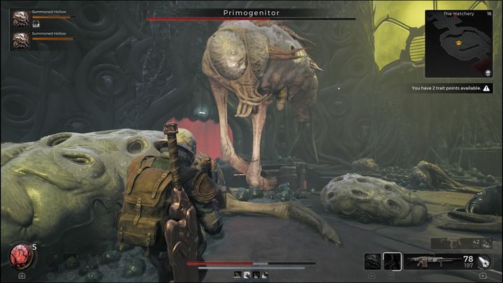 Uważajcie na fioletowe pociski, które będą rozrzucane w losowych miejscach - Remnant 2: Jak pokonać Primogenitor? - Remnant 2 - poradnik do gry