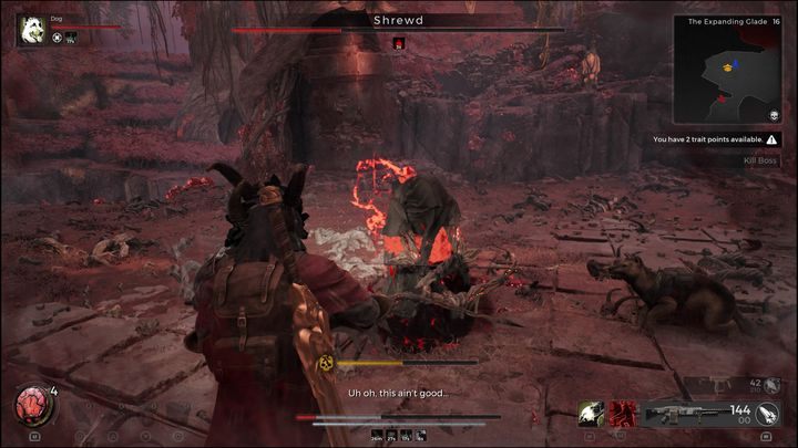 Gdy boss zacznie atakować wręcz, wykonujcie unik za jego plecy i spróbujcie wystrzelić jednym pociskiem w jego głowę - Remnant 2: Jak pokonać Shrewd? - Remnant 2 - poradnik do gry