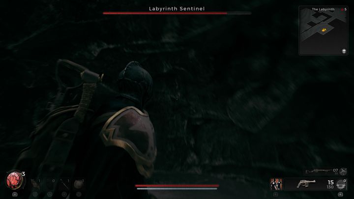 Co więcej, zestrzelenie tego małego punktu spowoduje, że ściana się zburzy - Remnant 2: Labyrinth Sentinel - Remnant 2 - poradnik do gry