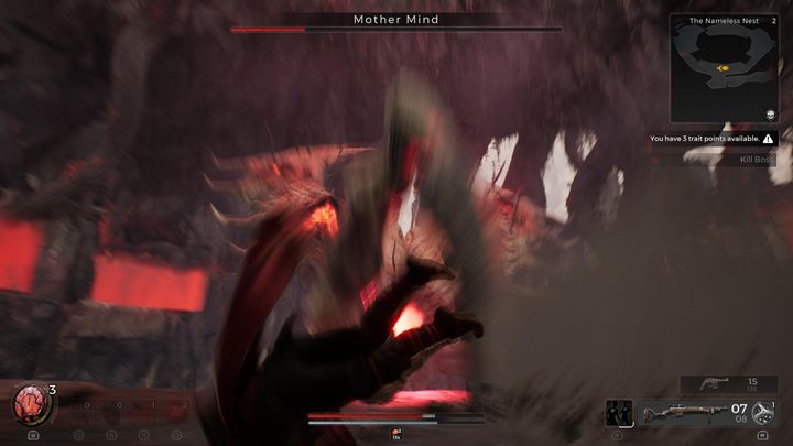 Boss zazwyczaj będzie korzystać z ataku szponem, czasem może się zdarzyć, że nawet dwukrotnie - Remnant 2: Jak pokonać Mother Mind? - Remnant 2 - poradnik do gry