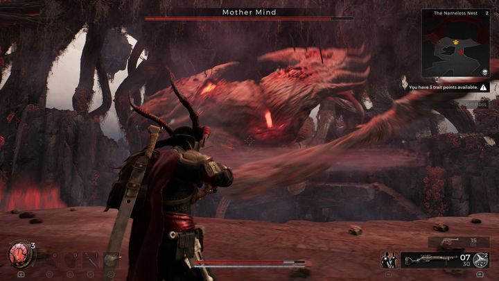Jeśli chodzi o kołowrotek, to rozsądnym rozwiązaniem jest trzymanie się jak najbliżej tyłów areny, gdyż szpony Mother Mind mogą Was wtedy nie trafić - Remnant 2: Jak pokonać Mother Mind? - Remnant 2 - poradnik do gry