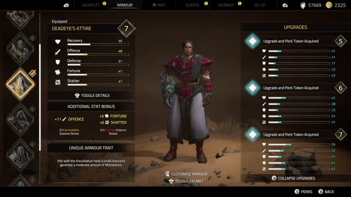 Strój sokolego oka otrzymacie w ramach zadania głównego Od wiary do zaufania - Atlas Fallen: Wszystkie pancerze - Atlas Fallen - poradnik do gry