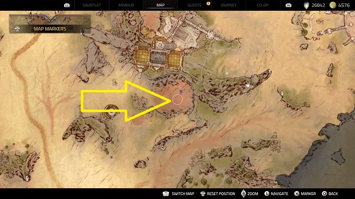 Żeby zdobyć ten przedmiot kosmetyczny, będziecie musieli pokonać kilka grupek przeciwników pilnujących skrzyni - Atlas Fallen: Wszystkie przedmioty kosmetyczne - Atlas Fallen - poradnik do gry