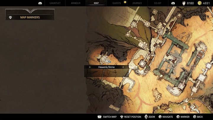 Kolejną kapliczkę znajdziecie stosunkowo niedaleko od poprzedniej - znajduje się na zachodnim krańcu Caladrias, w lokacji o nazwie Cmentarzysko Zniszczonej Twierdzy - Atlas Fallen: Wszystkie Niebiańskie Kapliczki - Atlas Fallen - poradnik do gry