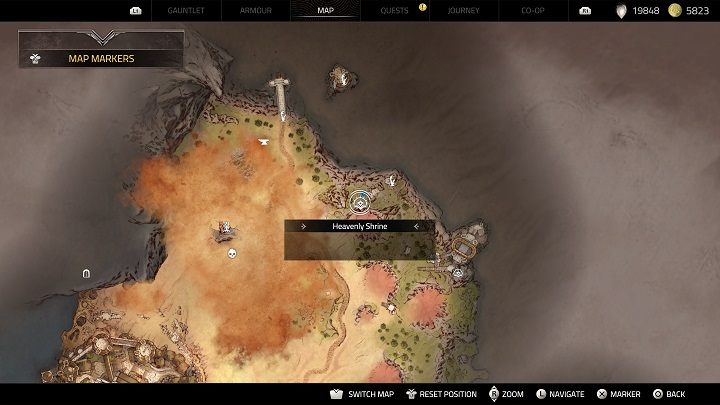 Kolejna niebiańska kapliczka znajduje się w północnej części regionu Monsalar - Dzikie Ostępy - Atlas Fallen: Wszystkie Niebiańskie Kapliczki - Atlas Fallen - poradnik do gry