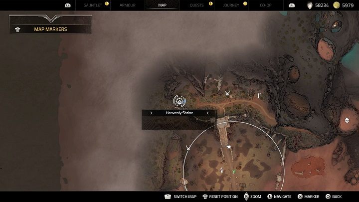 Jednak z niebiańskich kapliczek znajduje się w północnej części regionu Czarne Pustkowie - jest to lokacja o nazwie Wioska na Bagnach - Atlas Fallen: Wszystkie Niebiańskie Kapliczki - Atlas Fallen - poradnik do gry