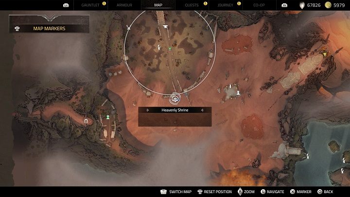 Niedaleko powyżej omówionej niebiańskiej kapliczki możecie znaleźć kolejną - Atlas Fallen: Wszystkie Niebiańskie Kapliczki - Atlas Fallen - poradnik do gry