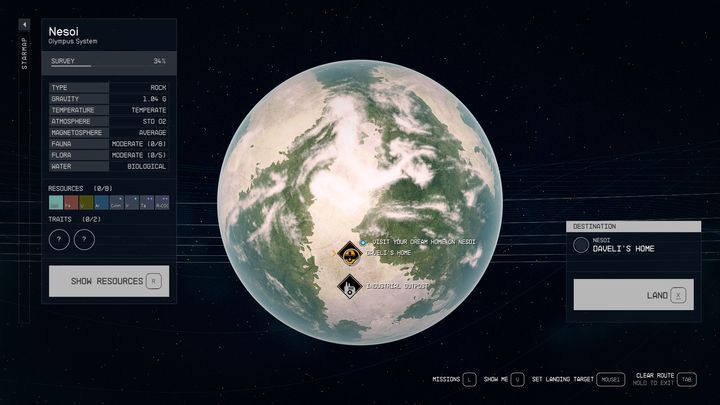 Jeśli chcecie w pierwszej kolejności zobaczyć, jak wygląda Wasze nowe mieszkanie, udajcie się do układu Olympus, a następnie wylądujcie na planecie Nesoi - Starfield: Dom marzeń - solucja, opis przejścia - Starfield - poradnik do gry